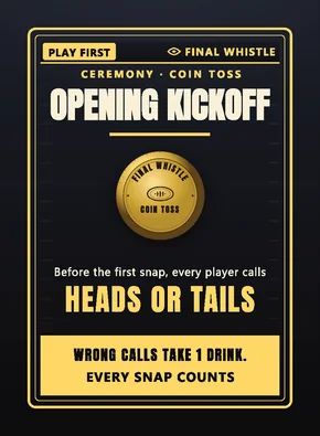 The Opening Kickoff card with the Final Whistle coin toss.